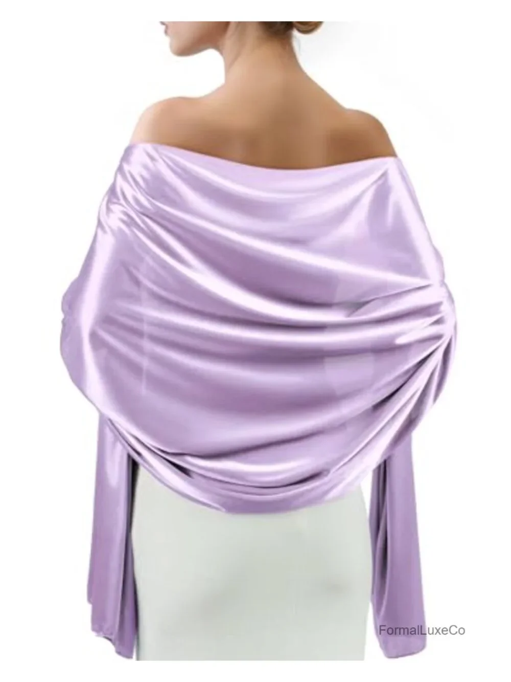 Satin Shawl Wrap for Women Evening Dress Wedding Formal Cover Up